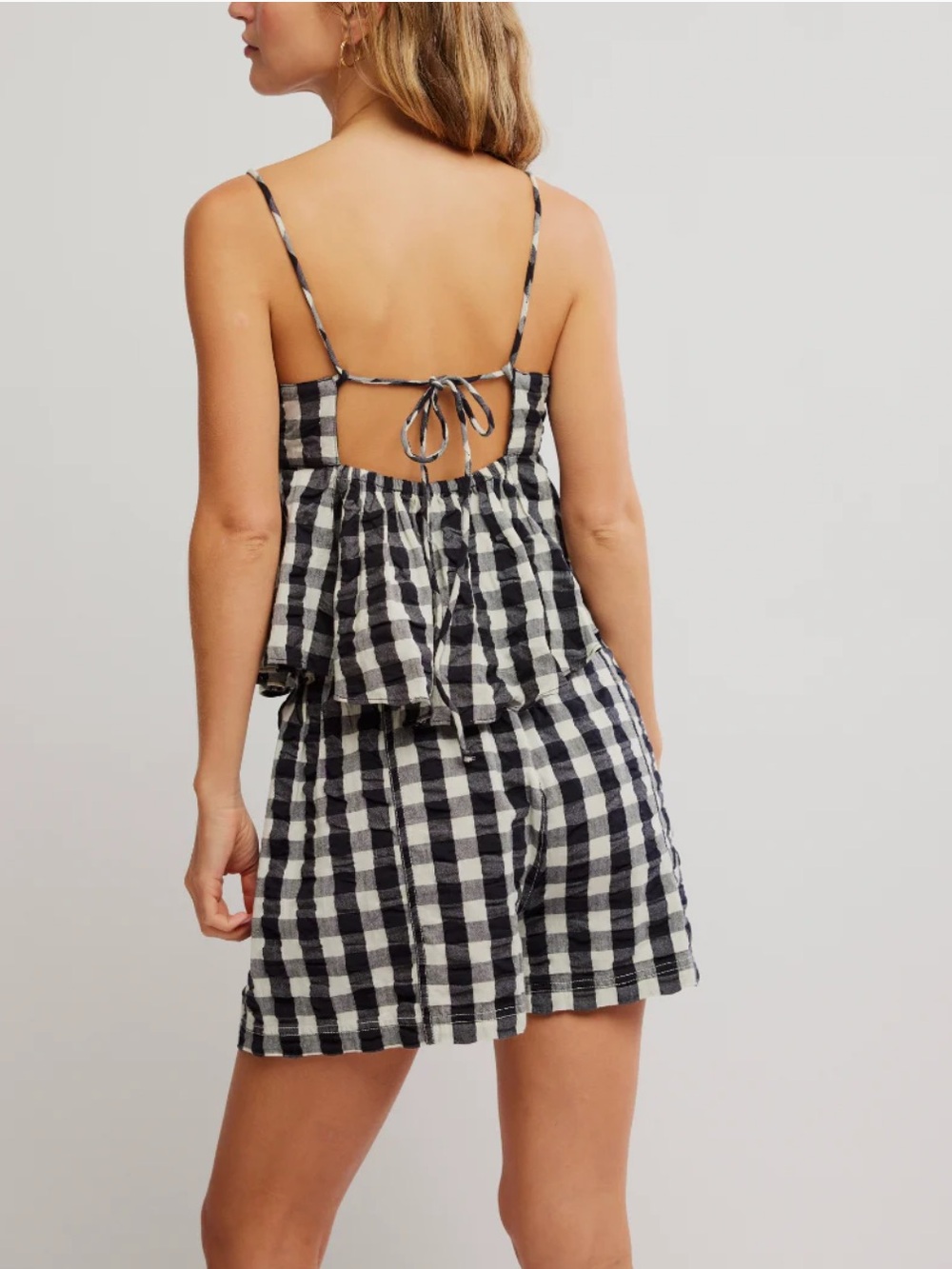 Free People Seersucker Plaid Short NWT Medium